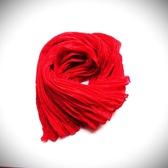 EILEEN FISHER Whisper Transitional Silk Scarf in Flame Color - Picture 5 of 9